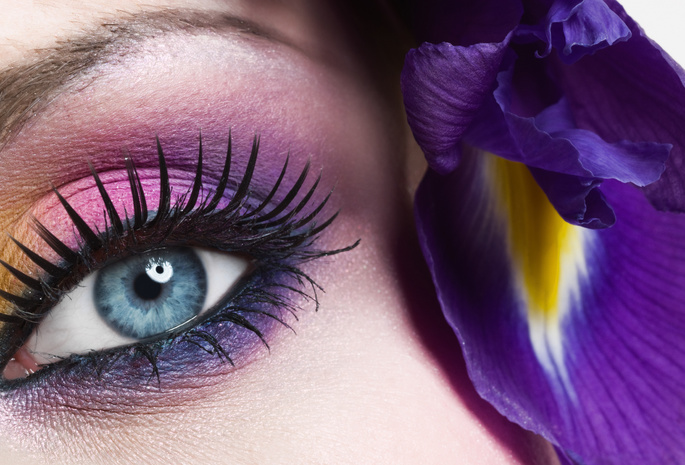 Глаза, цветок, синий