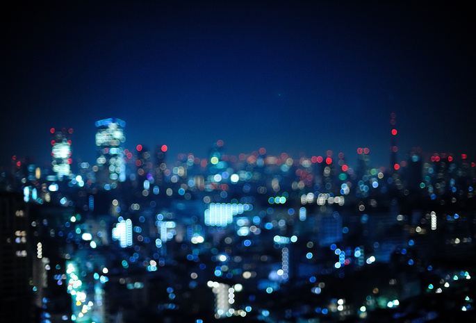 огни, япония, tokyo, japan, ночь, Город, фото, токио, боке