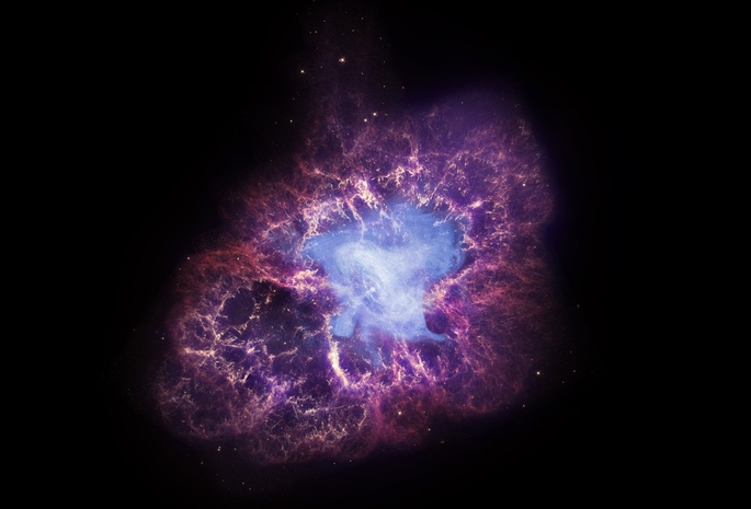 crab nebula, Космос, крабовидная туманность, тьма, звёзды