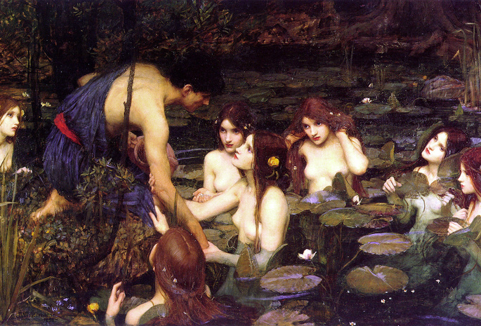 картина, John william waterhouse, произведение, hylas and the nymphs, 1896