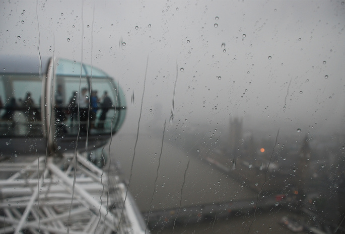 дождь, Город, london, стекло, люди, лондон, city, аттракцион