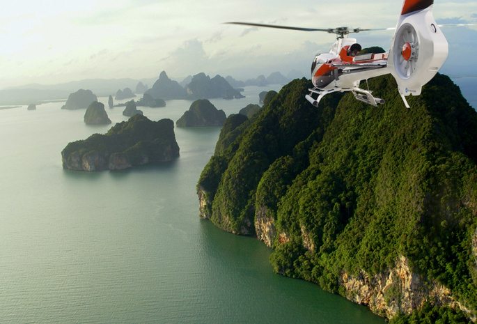 phuket, thailand, Helicopter