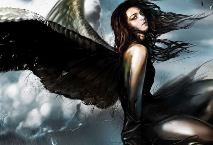 Фантастика, крылья, ангел, fantasy, девушка