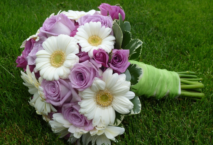 Flower, cool, flowers, bouquet, elegantly, beautiful, lovely, rose, wedding, nice, roses, gerberas