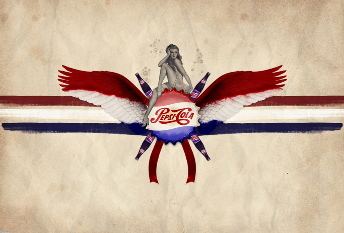 pepsi-cola, напиток, крылья, девушка, Пепси-кола