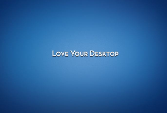 синий, слова, love your desktop, Фон, текст, надпись