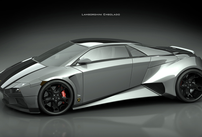 серый, мощь, Lamborghini embolado