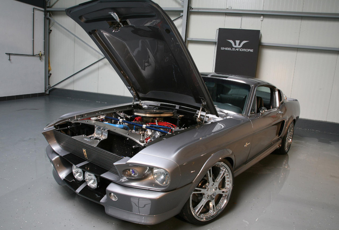 гараж, капот, eleanor, двигатель, shelby gt500, Mustang