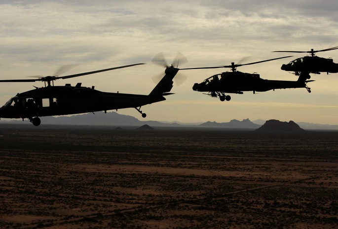 ah-64 apache, Uh-60 black hawk, usa army