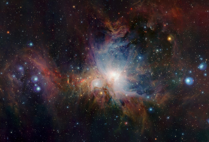 созвездие, орион, туманность, звезды, Messier 42