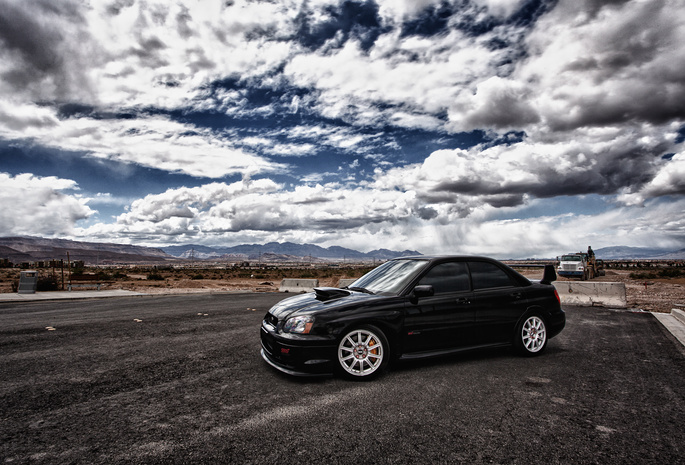 Subaru, облака, небо, black