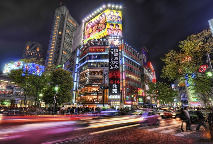 The mean streets, japan, ночь, tokyo, япония