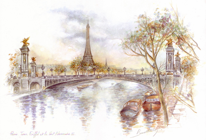 париж, Paris, эйфелева башня, tour eiffel, bridge of alexander iii