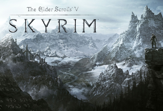 skyrim, горы, скайрим, The elder scrolls, дувакин, снег, долина