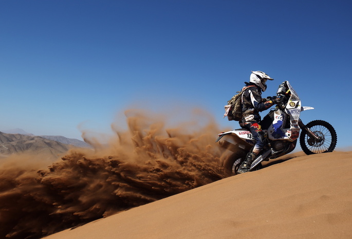 пустыня, ралли, дакар, Мотоцикл, песок