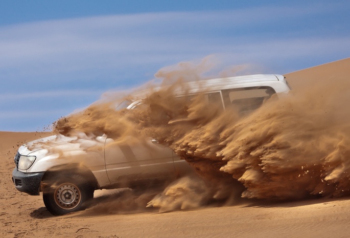 машина, песок, Пустыня