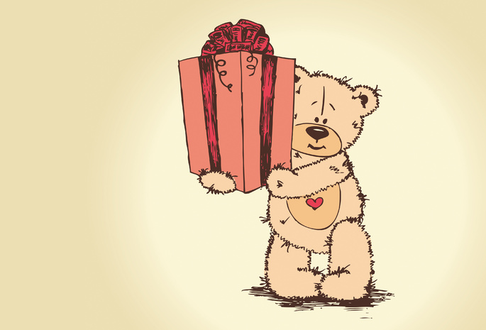 медведь, тедди, teddy bear, Valentines day, подарок