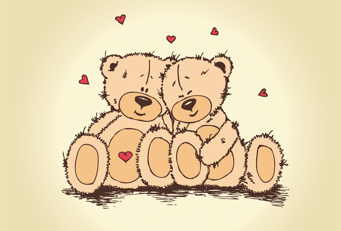 valentines day, День влюбленных, teddy bear, любовь, медведь, тедди