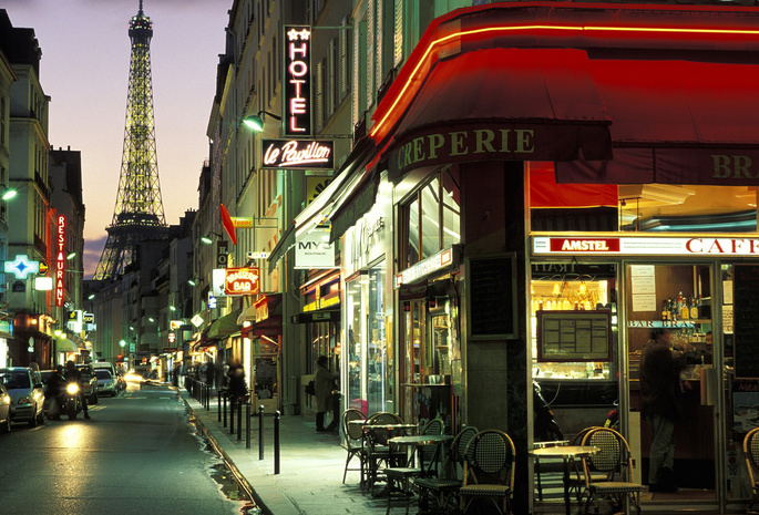 france, вечер, улочка, paris wallpapers, Париж, франция