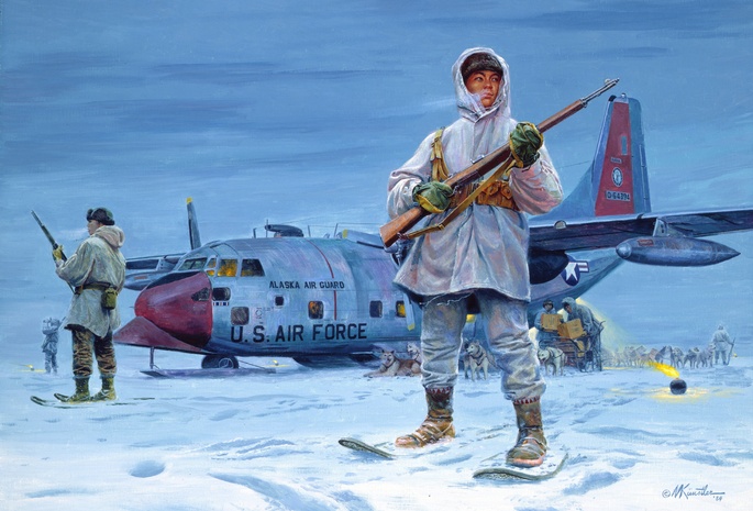 эскимосы, mort kunstler, стражи севера, аляска, Рисунок, снег