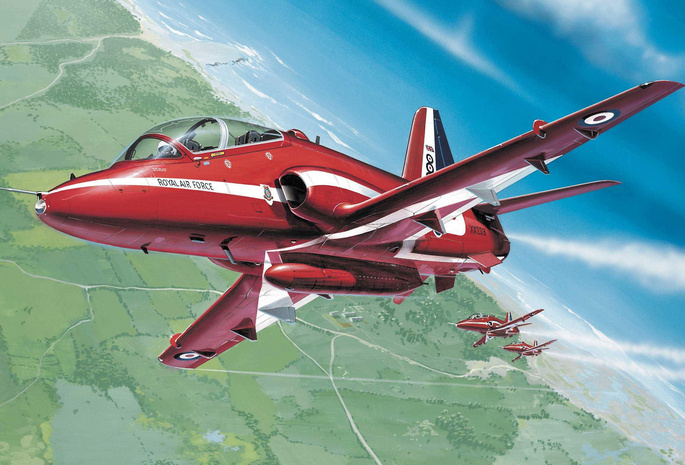 airshow, красные стрелы, Royal air force, bae hawk, red arrows