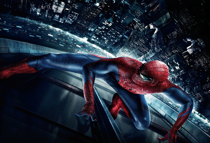 город, Новый человек-паук, паук, the amazing spider-man, ночь