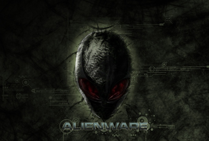 alienware, Чужие, голова пришельца, инопланетянин, логотип