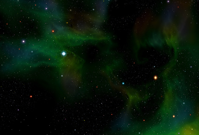 Хаббл, зеленый, телескоп, снимок
