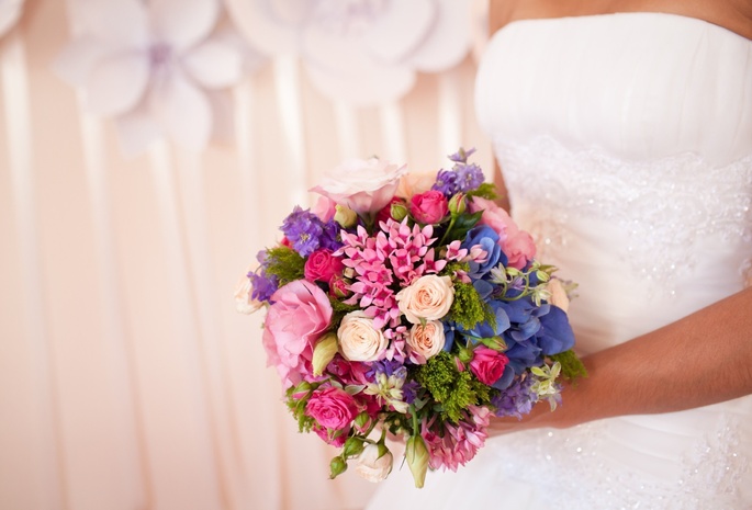 Свадебный, праздник, букет, цветы