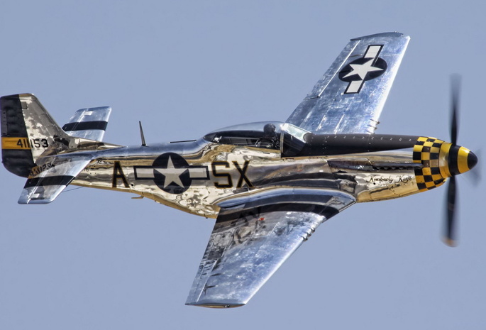 P-51 mustang, самолёт, небо