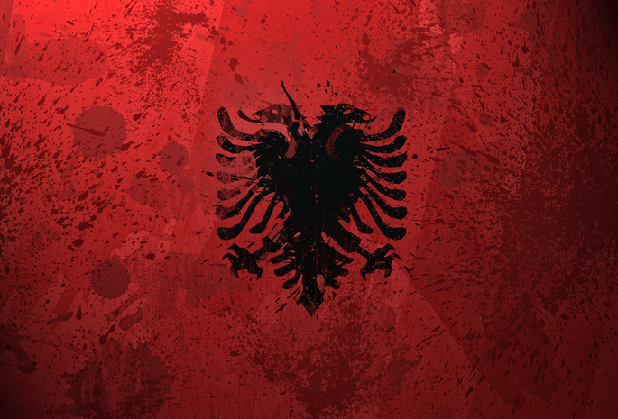 albania, краски, флаг, Албания