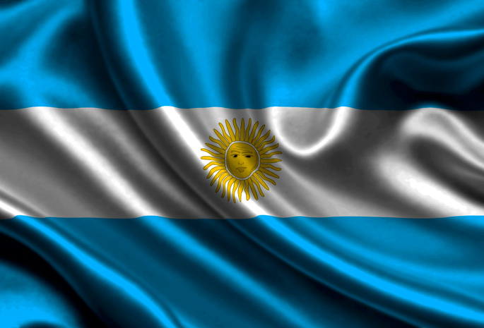 Argentina, Satin, Flag