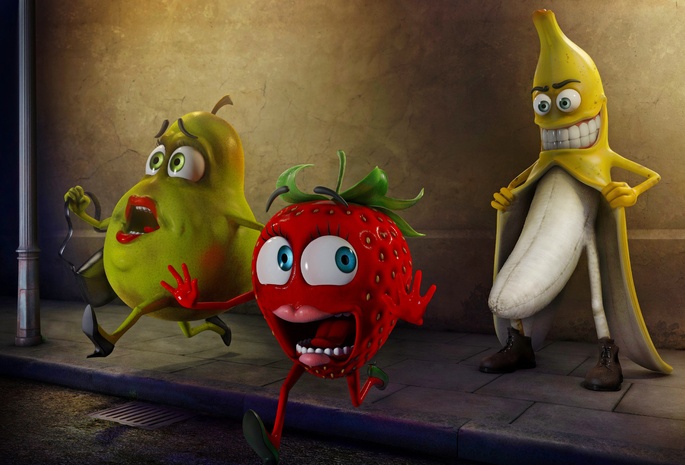 Banana, Stalker, Strawberry, Pear, Street