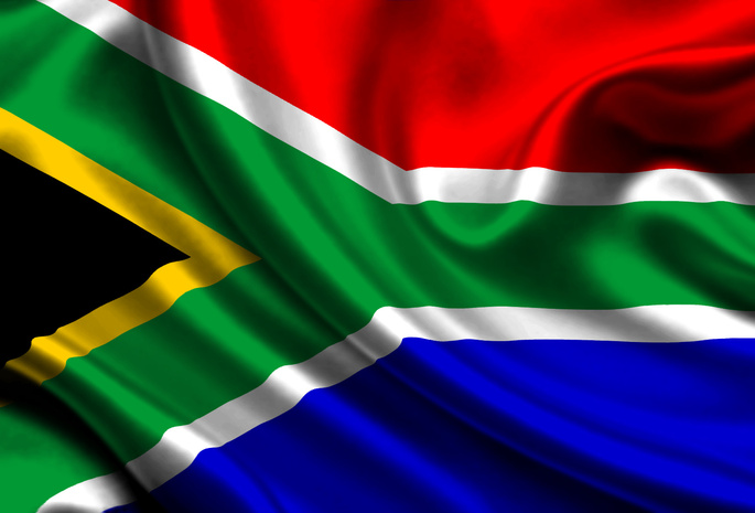 South Africa, Satin, Flag