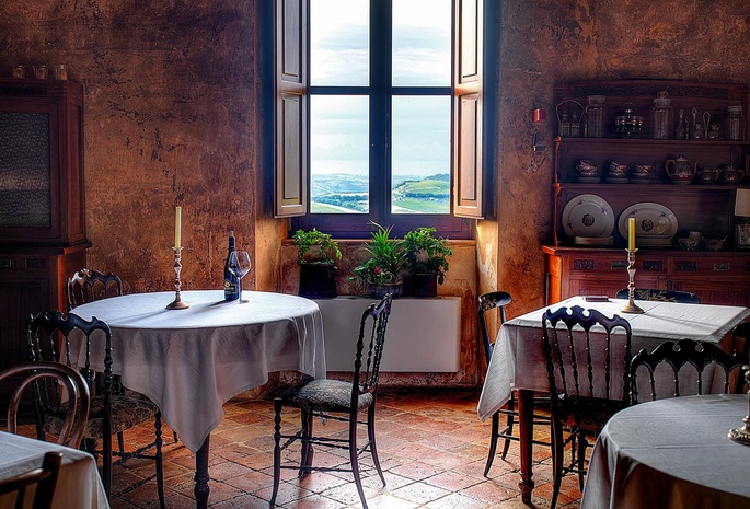 Interior, Castello di Semivicoli, Casacanditella, Italy, Hotel, Castle, Dining Room