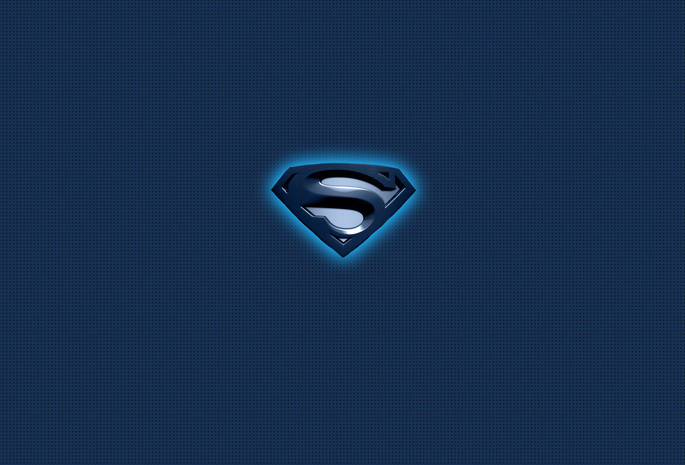 картинка, с, Супермен, синий фон