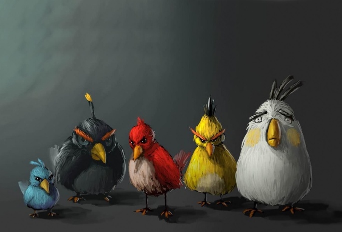 Angry, birds, минимализм, птицы