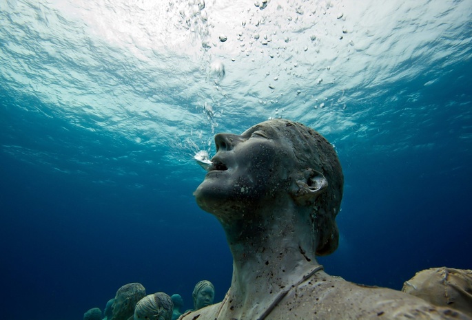 breathing, Парк подводных скульптур, underwater sculpture