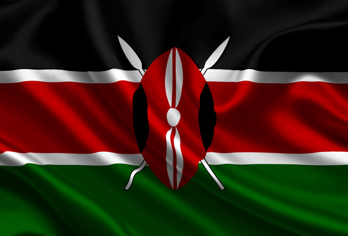 Kenya, Satin, Flag