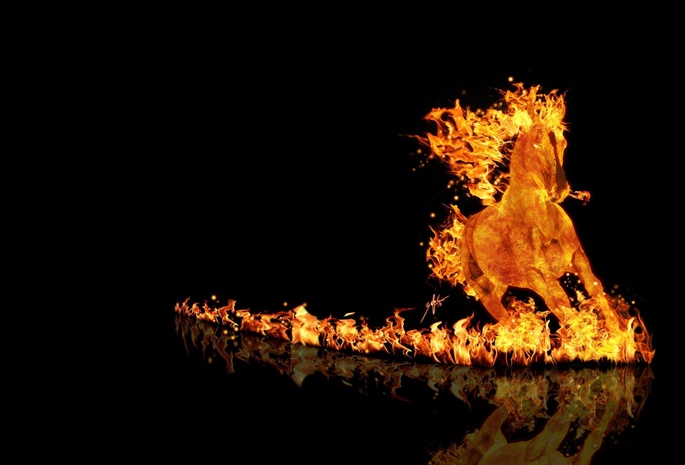 огонь, Конь, бег