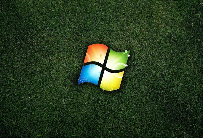 Трава, лого, windows