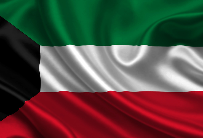 kuwait, satin, flag
