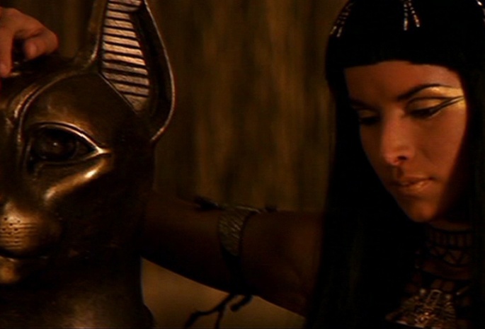 Анксунамун, актриса, брюнетка, красавица, статуя, кошка, фидьм, мумия, 1999