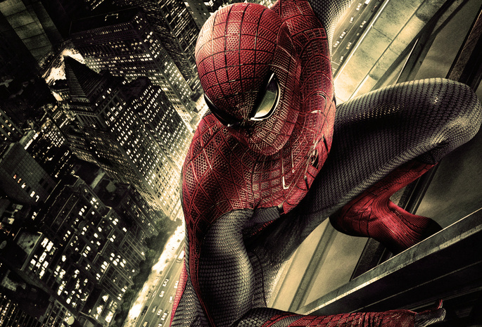 машины, новый человек паук, небоскреб, Amazing spider man