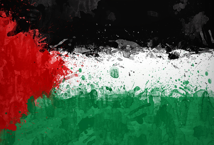 flag, palestina, Палестина, флаг, краски