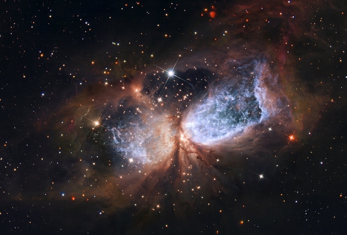 region s 106, esa, dust, nasa, hubble space telescope, star, view, star-forming region, Hubble
