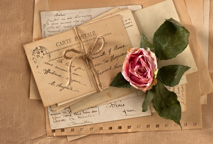 роза, винтаж, цветок, ретро, открытки, верёвка, Vintage