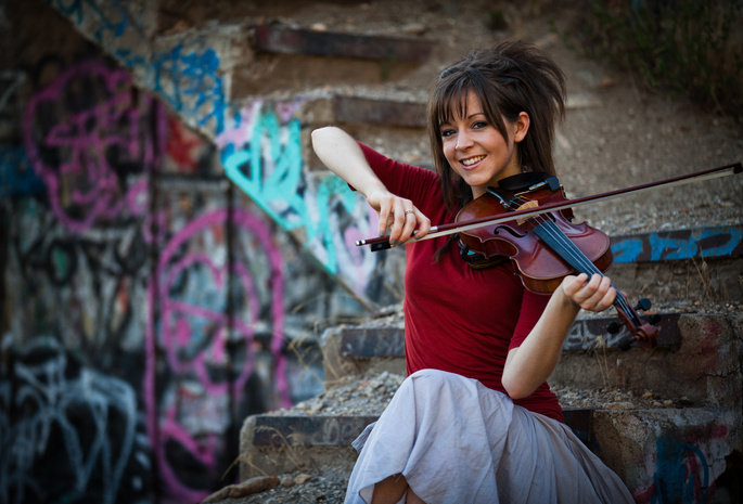 скрипка, violin, линдси стирлинг, девушка, Lindsey stirling