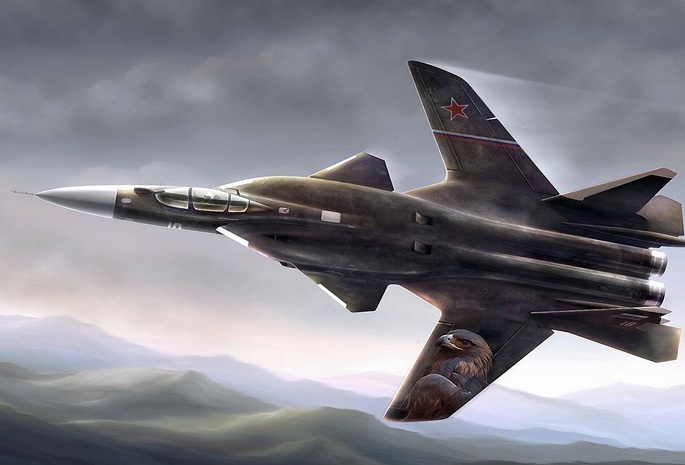 Aircraft jet, su-47 berkut, истребитель