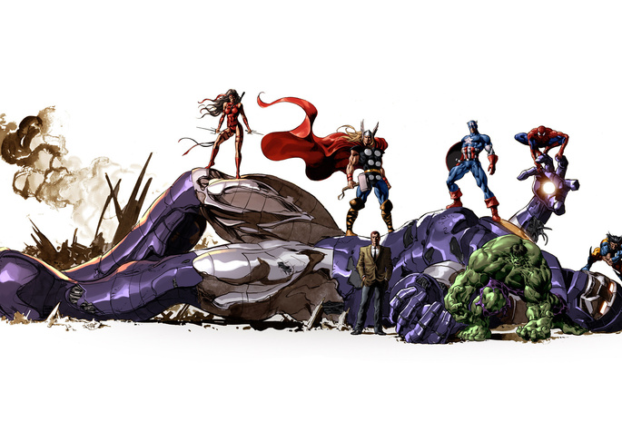 captain america, hulk, spider man, Marvel, thor, комикс, comics, wolverine, росомаха